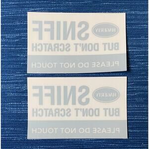 Pair Hagerty Sniff Don't Scratch Do Not Touch Sticker Hotrod USA Hot Rod JDM 47B